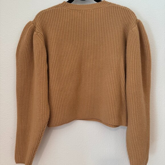 Meadows Camel Wool Fisherman Knit Sweater | 100% RWS Wool | US Size 6 | UK -10 - Picture 4 of 5